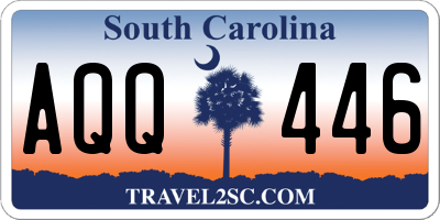 SC license plate AQQ446