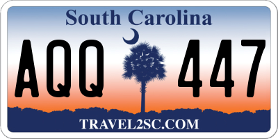 SC license plate AQQ447