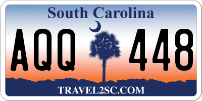 SC license plate AQQ448