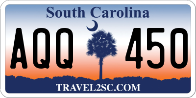 SC license plate AQQ450