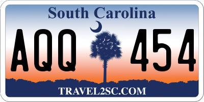 SC license plate AQQ454