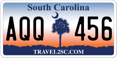 SC license plate AQQ456