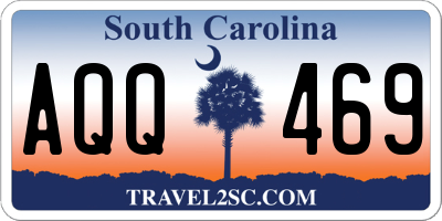 SC license plate AQQ469