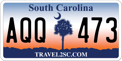SC license plate AQQ473