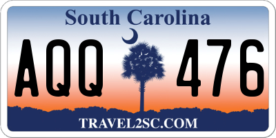 SC license plate AQQ476