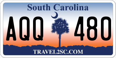 SC license plate AQQ480