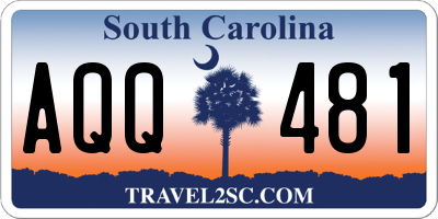 SC license plate AQQ481