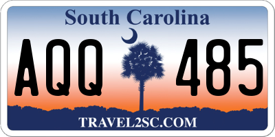 SC license plate AQQ485