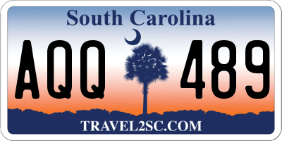 SC license plate AQQ489