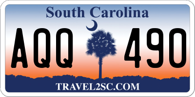 SC license plate AQQ490