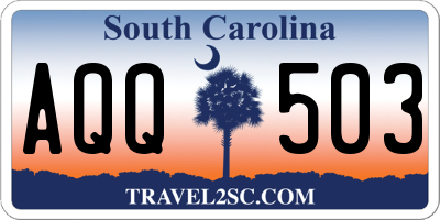 SC license plate AQQ503