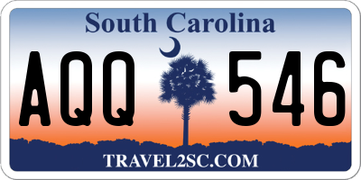 SC license plate AQQ546