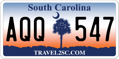 SC license plate AQQ547