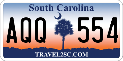 SC license plate AQQ554