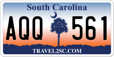 SC license plate AQQ561
