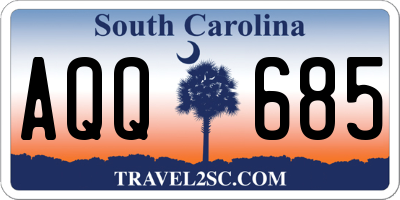 SC license plate AQQ685