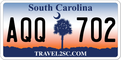 SC license plate AQQ702