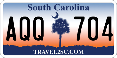 SC license plate AQQ704