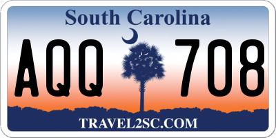 SC license plate AQQ708