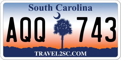 SC license plate AQQ743