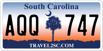 SC license plate AQQ747