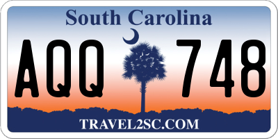 SC license plate AQQ748