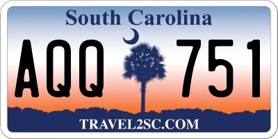 SC license plate AQQ751