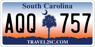 SC license plate AQQ757