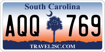 SC license plate AQQ769