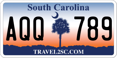 SC license plate AQQ789
