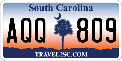 SC license plate AQQ809