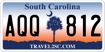SC license plate AQQ812