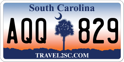 SC license plate AQQ829