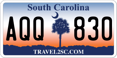 SC license plate AQQ830