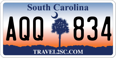 SC license plate AQQ834