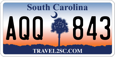 SC license plate AQQ843