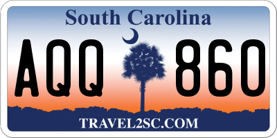 SC license plate AQQ860