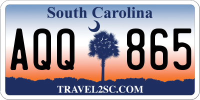 SC license plate AQQ865