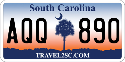 SC license plate AQQ890