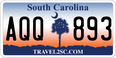 SC license plate AQQ893