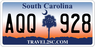 SC license plate AQQ928