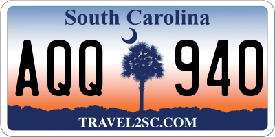 SC license plate AQQ940