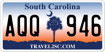 SC license plate AQQ946