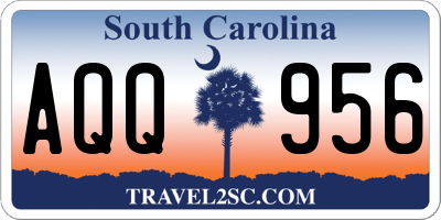 SC license plate AQQ956