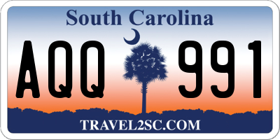 SC license plate AQQ991