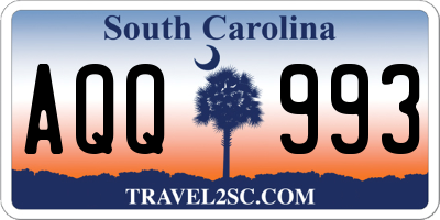 SC license plate AQQ993