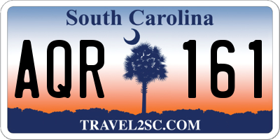 SC license plate AQR161