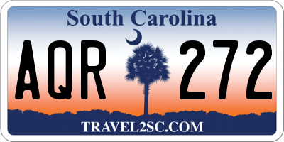 SC license plate AQR272