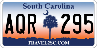 SC license plate AQR295