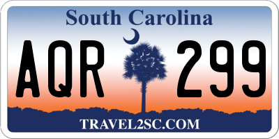 SC license plate AQR299